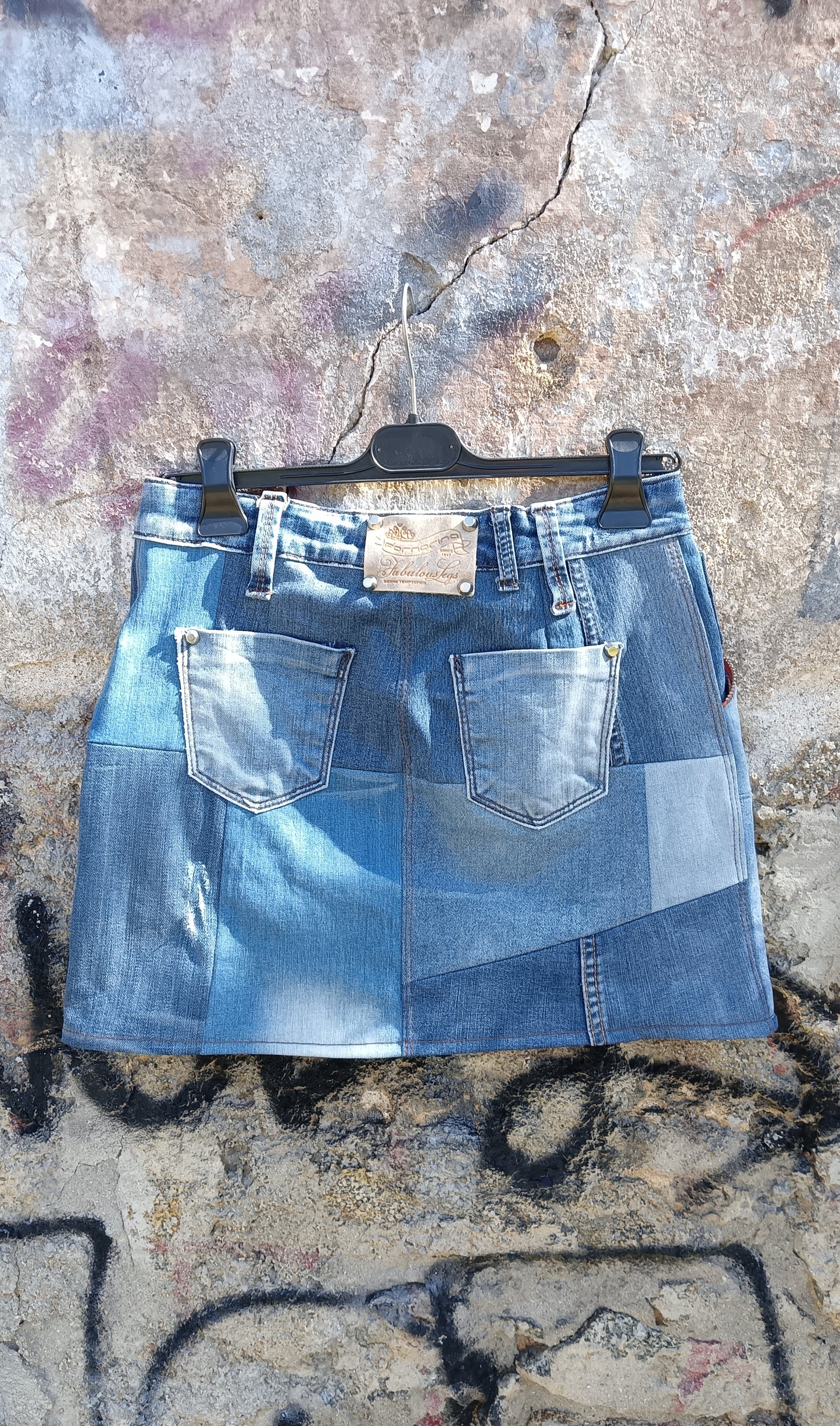 Gonna mini denim
