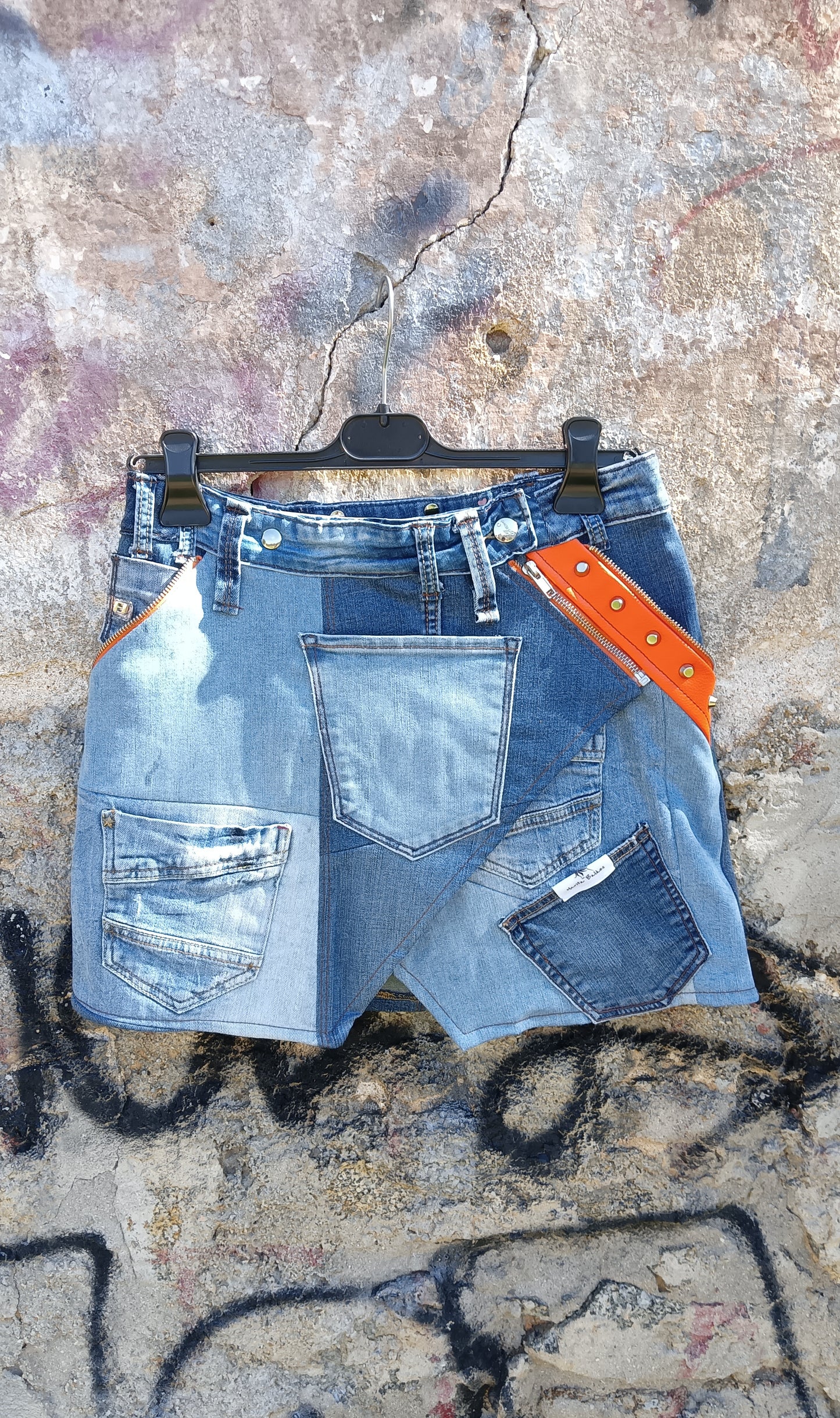 Gonna mini denim