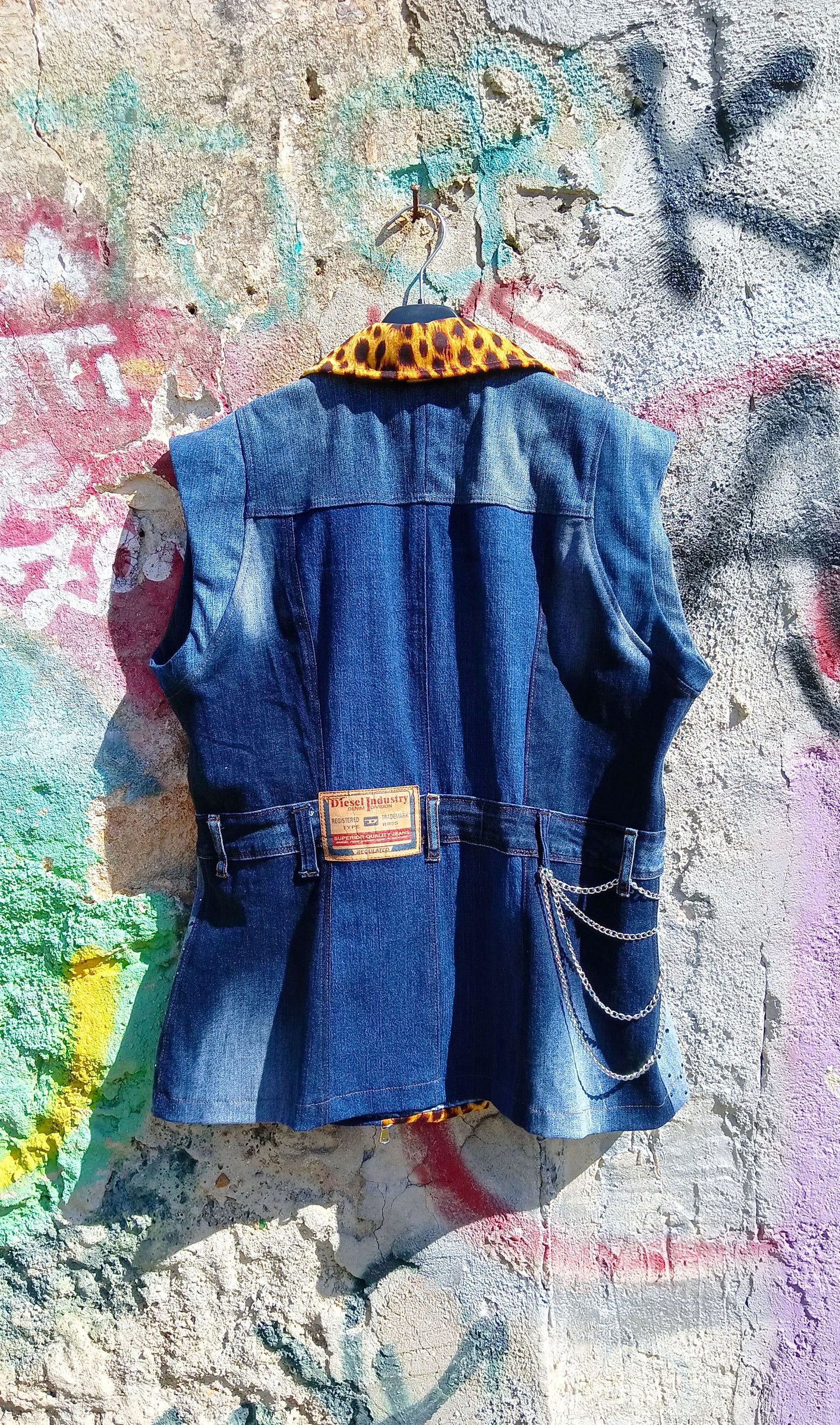Gilet Biker Maculato