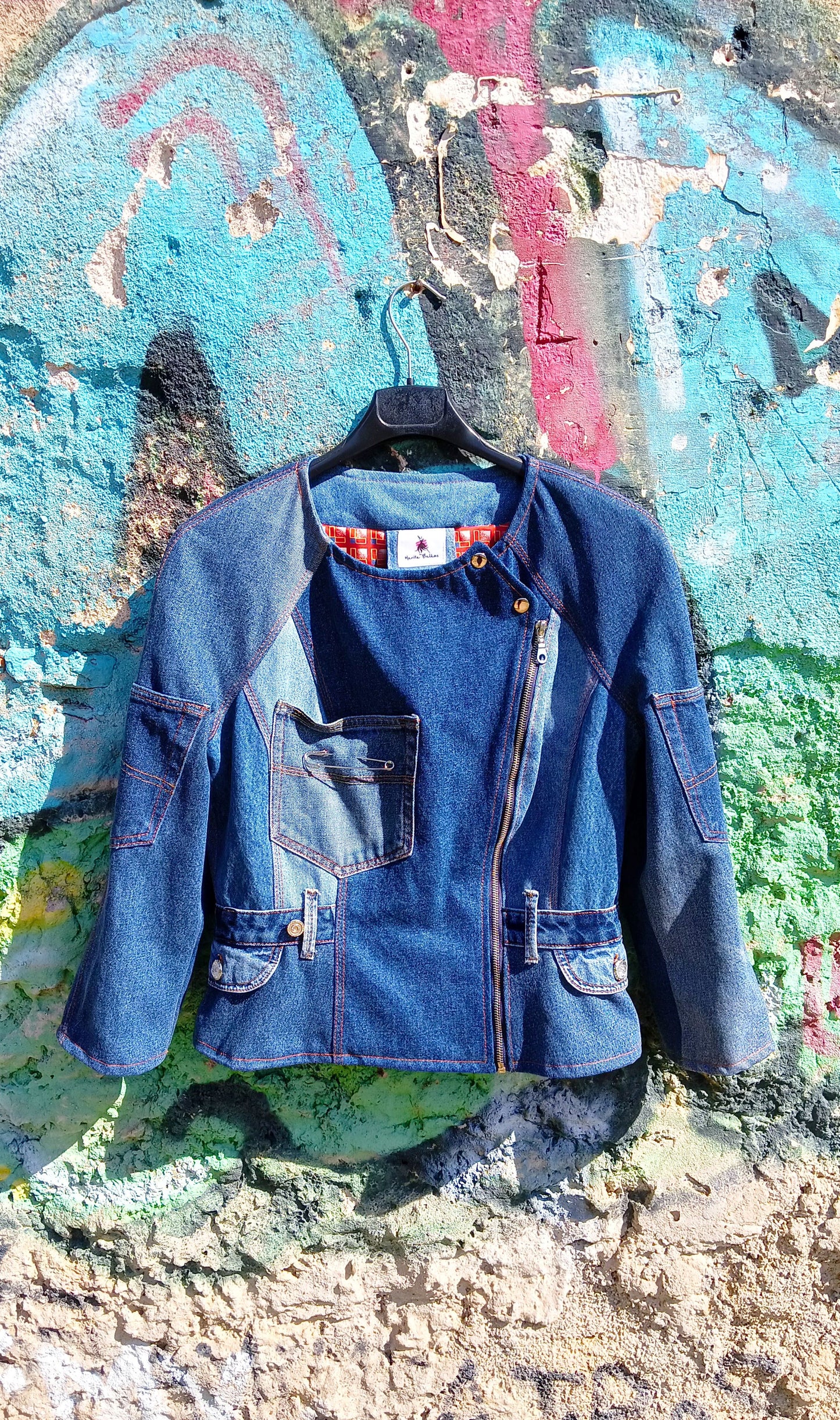 Giacca Denim con Zip