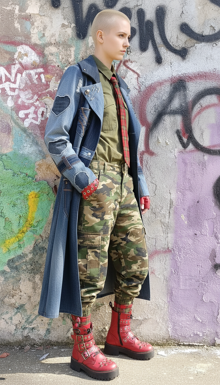 Caban lungo denim