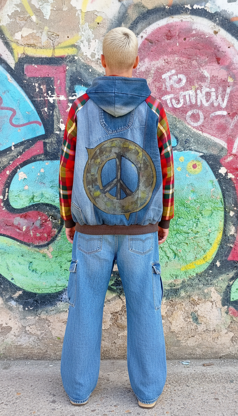 Felpa Unisex in Denim Riciclato da Salopette