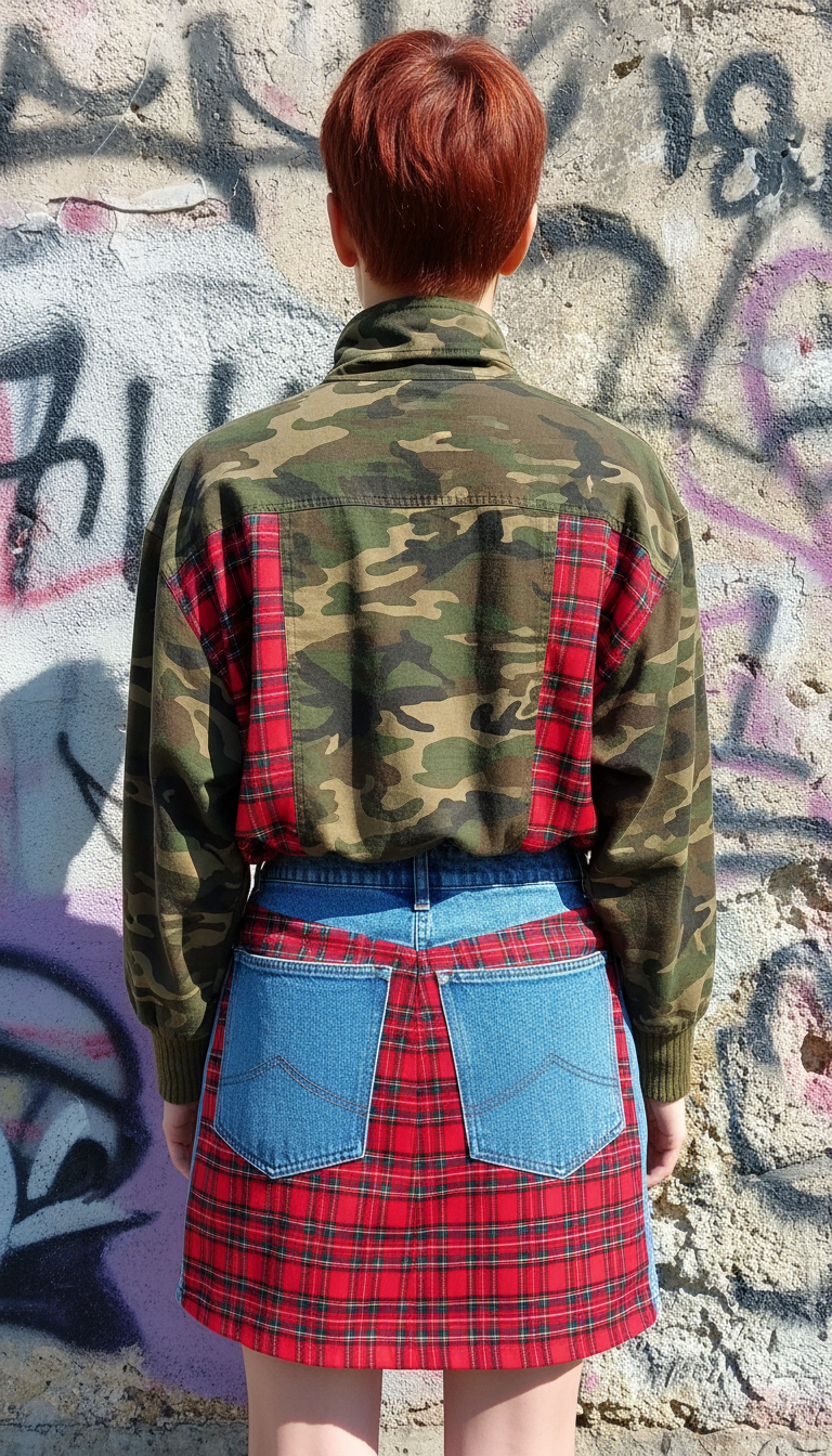 Gonna a Pieghe Tartan