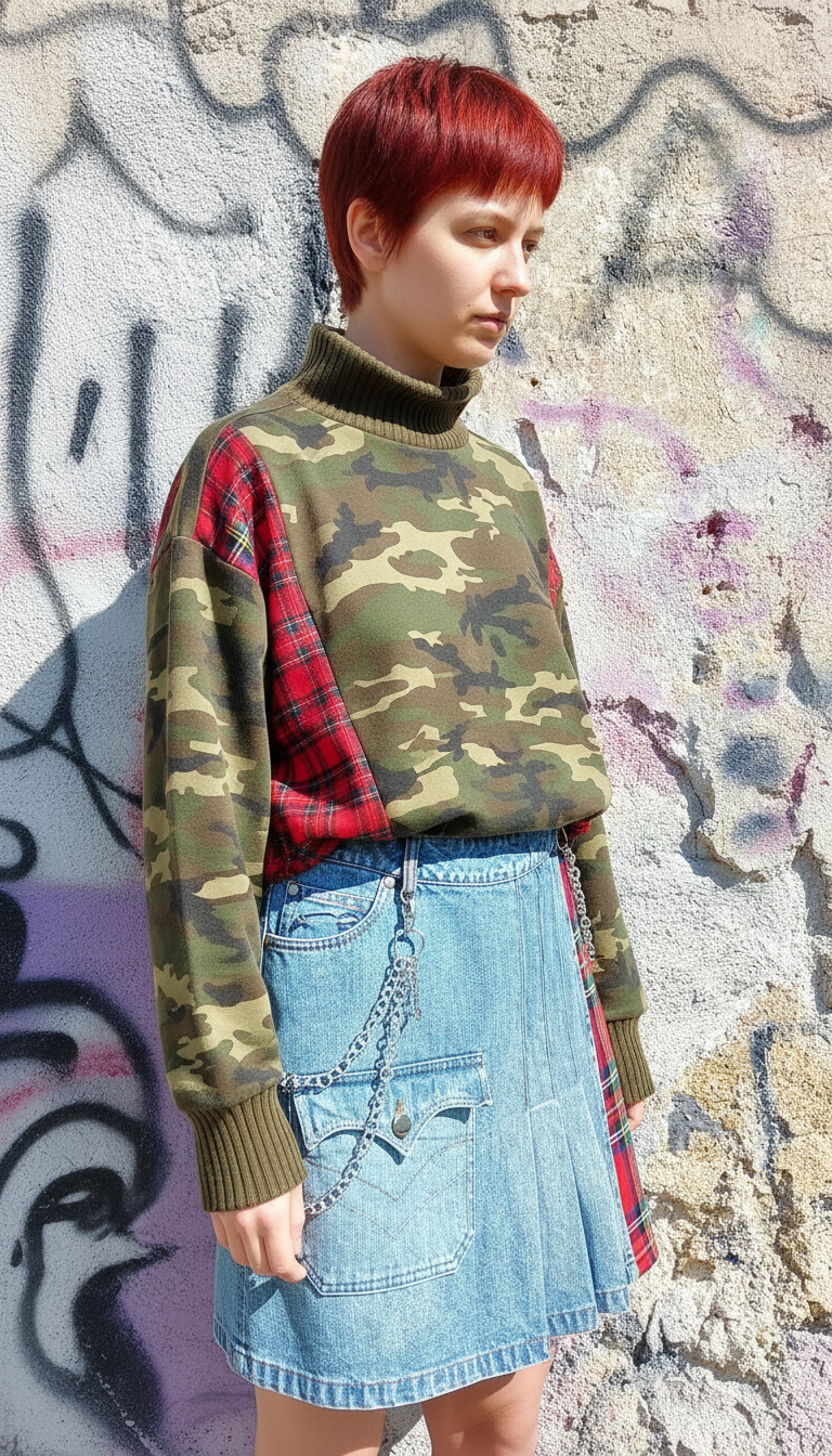 Gonna a Pieghe Tartan