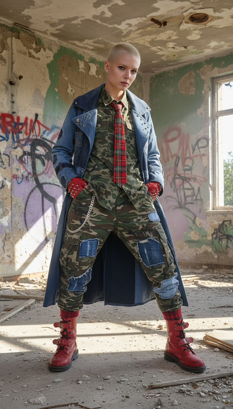 Caban lungo denim