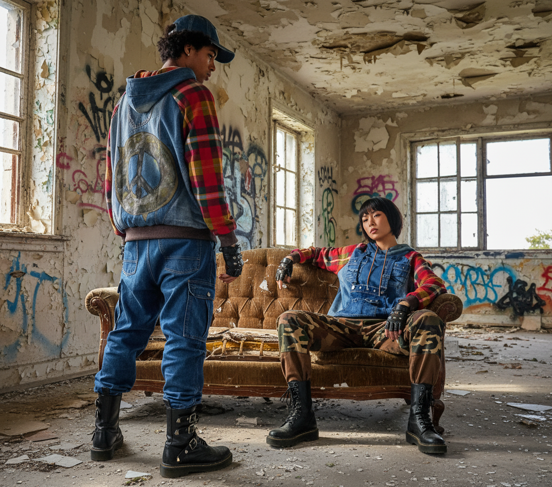 Felpa Unisex in Denim Riciclato da Salopette