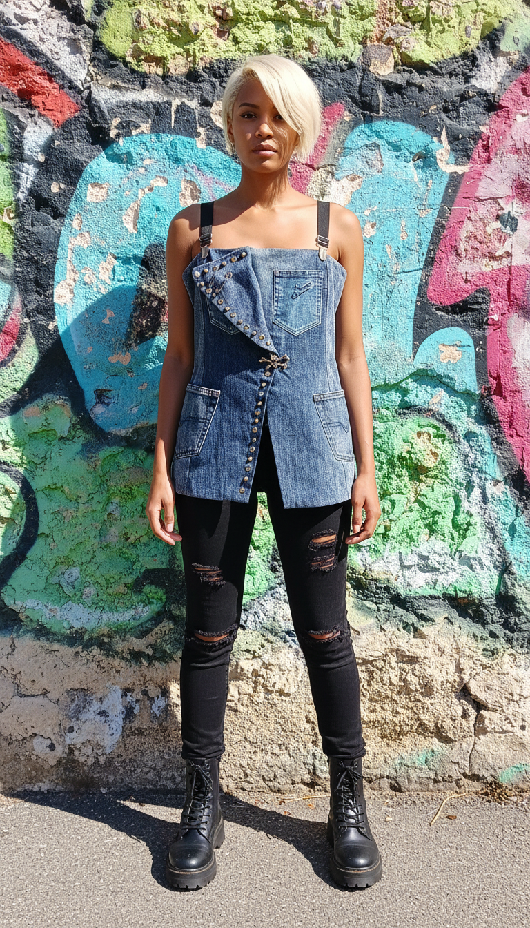 Corsage in Denim