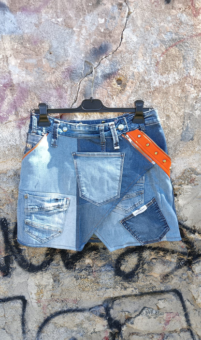 Gonna mini denim