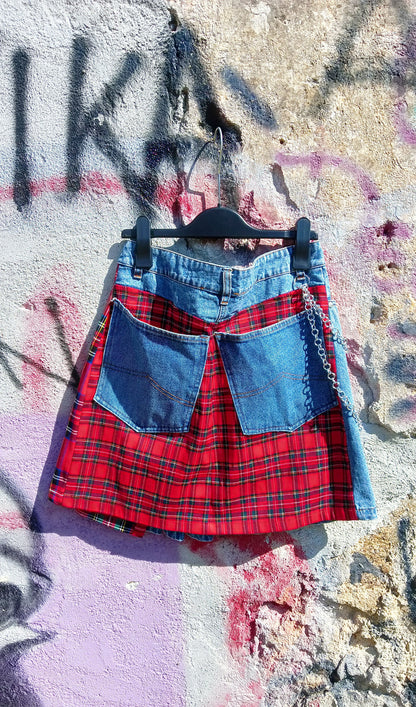 Gonna a Pieghe Tartan