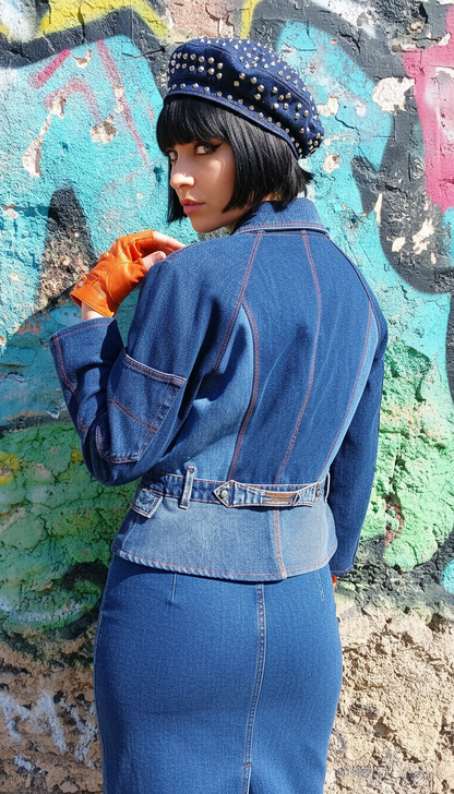 Giacca Denim con Zip