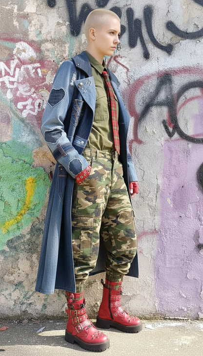 Caban lungo denim