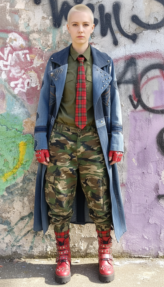 Caban lungo denim