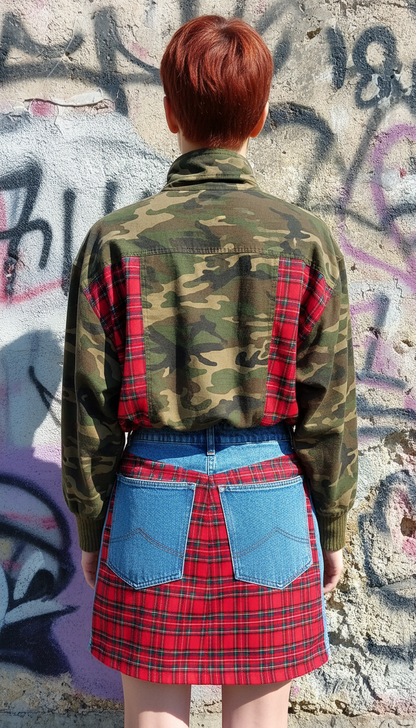 Gonna a Pieghe Tartan