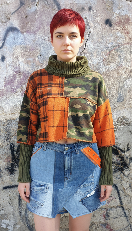 Gonna mini denim