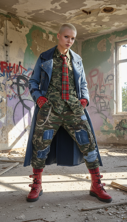 Caban lungo denim
