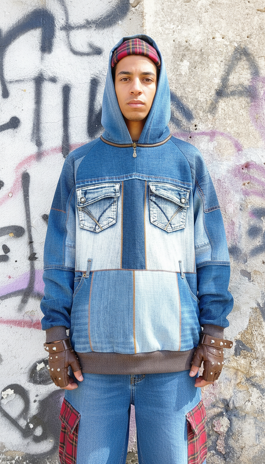 Felpa cappuccio staccabile unisex