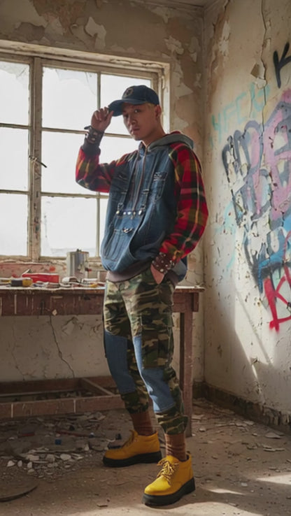 Felpa Unisex in Denim Riciclato da Salopette