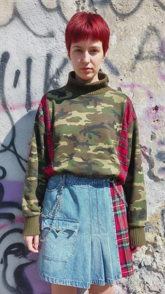 Gonna a Pieghe Tartan